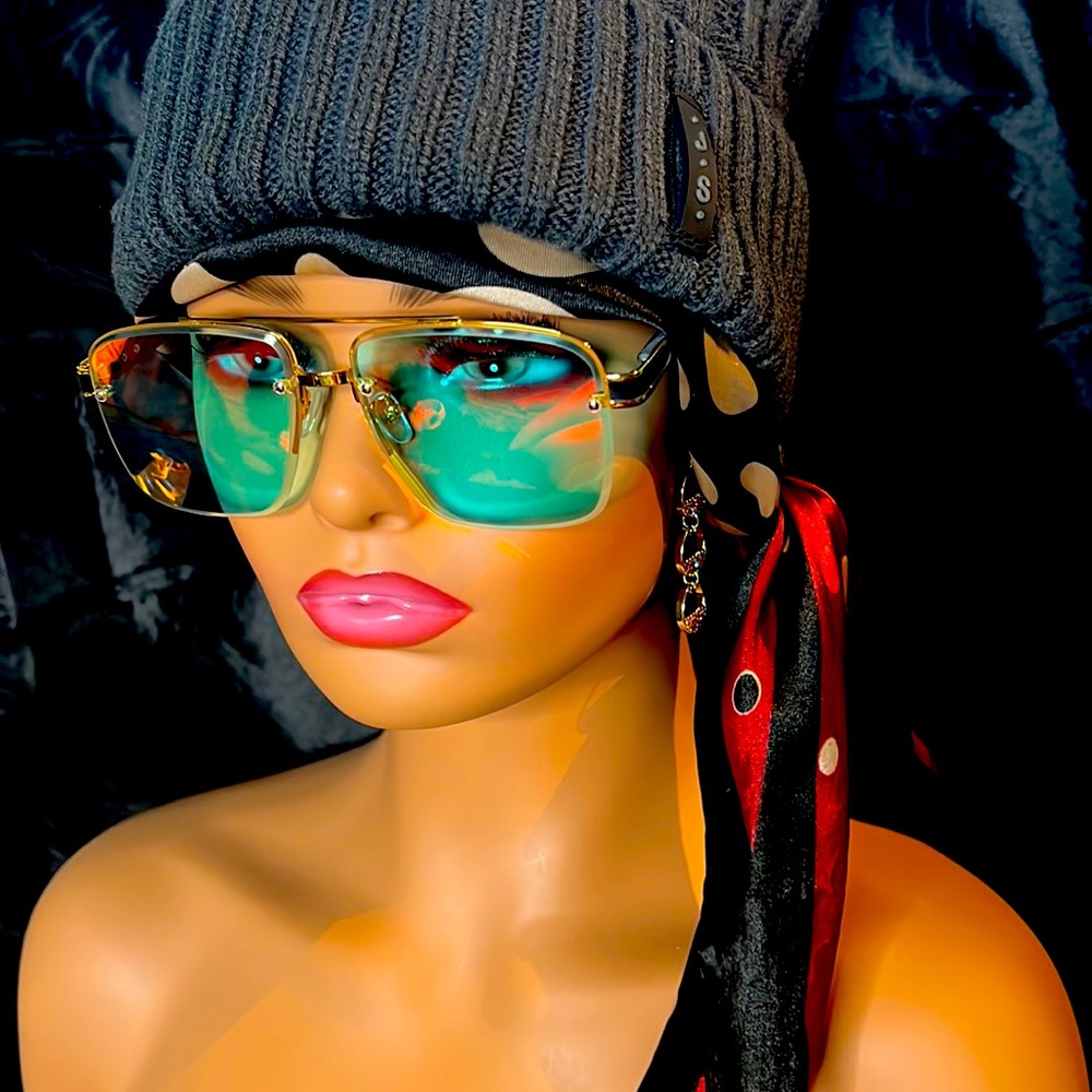 Blue Lens Colored Shades With Shades